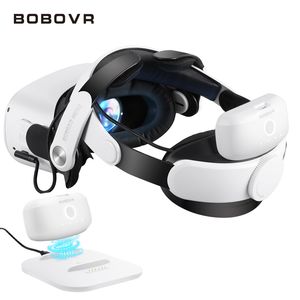 3D Glasses BOBOVR M2 Pro Battery Head Strap Compatible with Oculus Quest2 with Ultra-Thin Twin Charger Station Chaging Replace Battery 221025