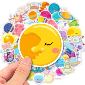 50Pcs Cartoon Universe Planet Stickers Non-Random For Car Bike Luggage Sticker Laptop Skateboard Motor Water Bottle Snowboard wall Decals Kids Gifts