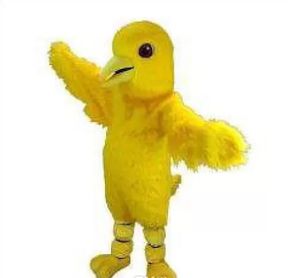 Högkvalitativ varm gul kycklingmaskot kostym halloween jul födelsedagsfirande karneval klänning full kropp rekvisit outfit