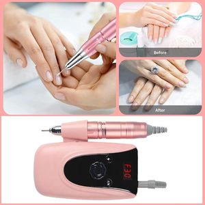 Kit per nail art Trapano elettrico portatile Kit professionale per efile per unghie in gel acrilico Manicure Pedicure Strumento per lucidatura Q8E1
