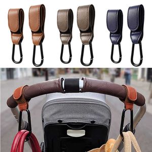 Haushaltsdiverses Sonstiges HaushaltPU-Leder Babytasche Kinderwagen Haken Kinderwagenwagen Organizer 360 Grad drehbarer Haken Häkelzubehör