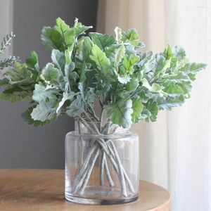 Dekorativa blommor hemkonstdekor 10st/parti 30 cm verklig beröring gröna plastväxter el bankett bordsdekoration konstgjord