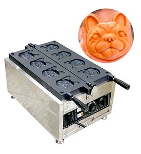 رأس الكلب الكهربائي شكل Taiyaki آلة وافل صانع الرسوم المتحركة Shiba inu الخبز وافل الفرن