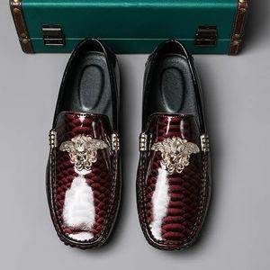 lefu 남성 순수 푸 ef166 가죽 클래식 패턴 단순한 패션 영국 비즈니스 캐주얼 신발 AD342