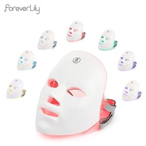 Face Care Devices USB Charge 7Colors LED Mask Pon Therapy Skin Rejuvenation Anti Acne Wrinkle Removal Brightening 221024