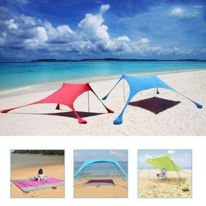 Tält och skyddsrum 210 150 170 cm Lätt strandsolskade Awning Portable Sun Shade Tält Stor familjtak för utomhuscampingfiske
