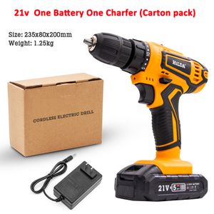 12v 16.8v 21v One Battery And Charger Electric Drill Cordless Screwdriver Lithium Battery Mini Drills Screwdrivers Power Tools SF Free