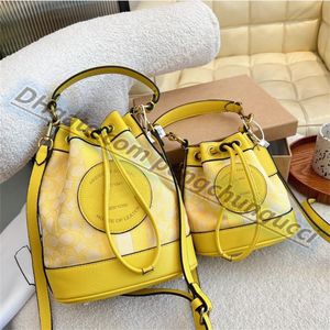 HighQuality Leather Drawstring Canvas Embroidery shoulder bag Luxury Designer Wallet Handbag Men's Women's Clutch Bags Totes Purse Pocket Interior Zipper Bags