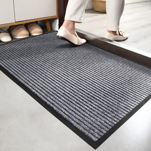 Carpets Antiwear Bottom Door Mat For Entrance Striped Outdoor Indoor Foot Pad Bathroom Carpet Rugs Hallway Anti Slip Floor Mats