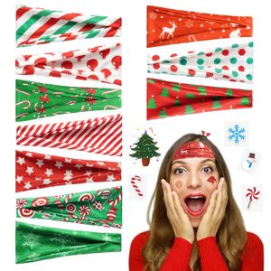 Christmas Printed Knot Headband Women Big Girls Sports Yoga Headbands Hair Band Turban Bandage On Head For Women 15 colors Headwear M4219