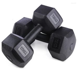 Dumbbells 5-10kg/Egzersiz için 2 Altıgen Gym ağırlığı seti Dumbbell Ekipman Fitness