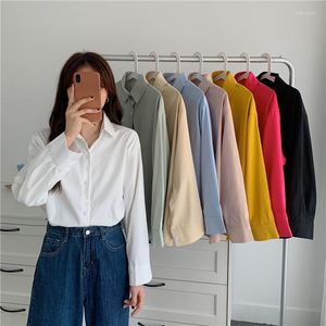 Kadın Bluzları Gömlek Sonbahar Tasarımı Azınlık Beyaz 2022 Fransız V yaka şık Hong Kong Stil Uzun Kollu Üst