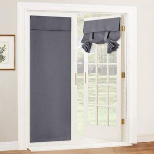 Curtain 1 Panel Blackout Trivia Window Door Light Block French Length Adjustable Tie Up Shades Double Blind