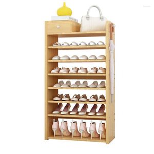 Clothing Storage Organizer Multi Layer Shoe Cabinet Design Wooden Shelves Modern Household Simple Entrance Zapatero Dorm Room HX50XG