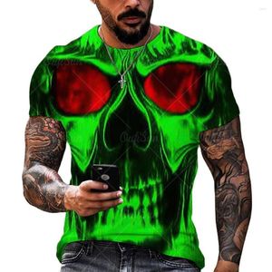 Erkek Tişörtleri Korku 3D Baskı Kısa kollu T-Shirt ve Kadınlar Büyük Boy Gevşek Korsan Kafatası Gömlek Yaz XXS-6XL