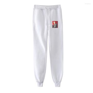 Calça masculina primavera impressão de outono taeyong kpop hip hop homens homens harém streetwear casual masculino feminino longa calça de calça solta