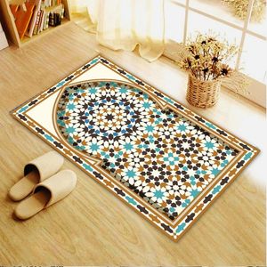 Carpets Muslim Prayer Flannel Carpet Room Mat Square Removable Kitchen Bathroom Floor Washable Bedroom Furry Tapis