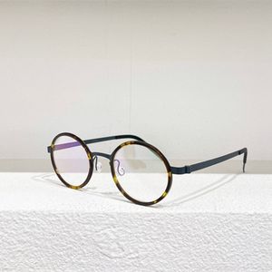 Optiska glasögon för män Kvinnor Retro 9707 Style Anti-Blue Round Full Frame Glasse Light Lens med låda