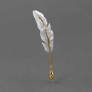 Pins broszki 925 Sterling Srebrny Vintage Feaer Angel Wings Brooch For Women Jewelry Gift L221024