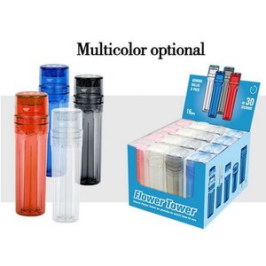 Broyeur à tabac en plastique Accessoires pour fumeurs multifonctions rouleau à cône pré-rouleau Porte-cigarette Pots d'herbes sèches 6 Tube Remplissage 2in1 Kit de stockage