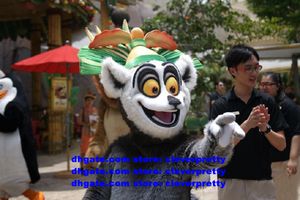 Madagascar King Julien Lemur Lemuroid Lemuridae Mascot Costume Adult Cartoon Character Outfit Suit Anniversary Sale Capping Ceremony zx852