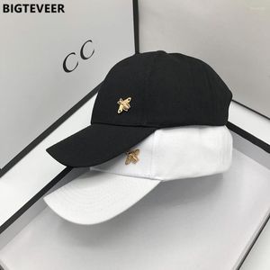 Cappellini da baseball Cappellini da baseball 2022 Spring Metal Bee Berretto da baseball da donna Moda Cotone Casual Visiera da uomo Snapback Progettista di marca Cappello Hip Hop Unisex