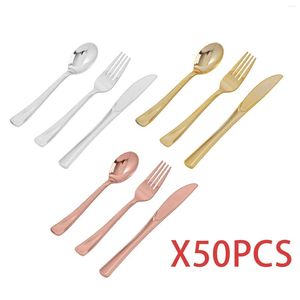 Dinnerware Sets Disposable Sturdy Decoration Supplies Tableware Flatware Utensil For Dessert Shop Festival Dinners Parties