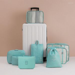 収納バッグ7PCS旅行バッグ衣服用整頓されたオーガナイザーワードローブスーツケースポーチユニセックス多機能パッキングキューブ