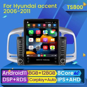 Android Car DVD Radio Audio Player para Hyundai Accent 3 2006-2011 GPS IPS IPS DSP CarPlay multimídia automática BT estéreo