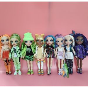 Poppen originele multistyle slijm grote zus Rainbow High School Doll Fashion Dress Up Girl Play Holiday Gift Toy