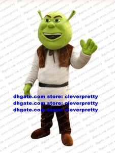 Costume della mascotte di Shrek Personaggio dei cartoni animati per adulti Abito vestito Clienti Grazie Costumi da riunione vestiti da mascotte CX2029