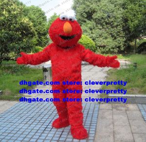 Langes Fell Elmo Monster Cookie Maskottchen Kostüm Erwachsene Cartoon Charakter Outfit Anzug Commercial Strip Drive Weltausstellung CX2006