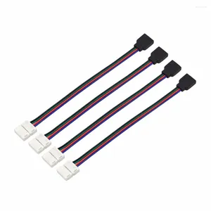 Acessórios de iluminação RGB Conector Solda grátis 4pin Cabo de fio LED Conexão para tira de placa de PCB