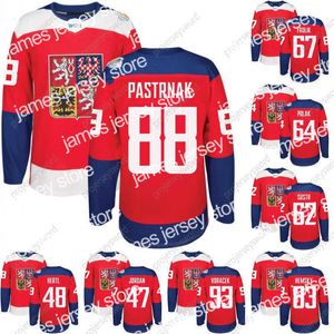 Hockey-Trikots 2016 World Cup of Hockey Tschechische Republik Team-Trikot WM 46 David Krejci 48 Tomas Hertl 67 Frolik 93 Voracek 17 Sobotka 6 Kempny 88 Pastrnak