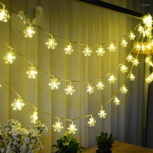 Saiten LED-Lichterketten, 10 m, 33 Fuß, 100 LEDs, Schneeflocken im Freien, warmweiß/RGB, AC220 V/110 V, Weihnachtsfest, Hochzeit, Party-Dekoration