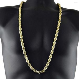 Correntes Rendy 75cm Men's Hip Hop Colar 316L Aço inoxidável 8mm ENORME ROPE LINHA CHINE CARA1106