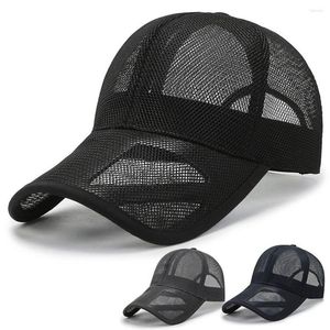 Ball Caps Fashion Outdoor Sport Sun Hat Men Summer Hollow, oddychający duży rozmiar czapki baseballowej Siatka Casual Ochrona