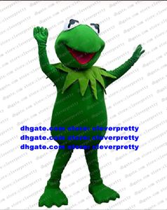 Grünes Kermit-Frosch-Maskottchen-Kostüm für Erwachsene, Zeichentrickfigur, Outfit, Anzug, Begrüßung der Gäste, routinemäßige Pressekonferenz CX4039