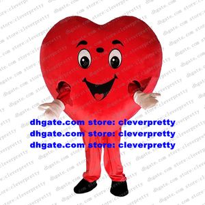 Red Heart Love Mascot Costume Adult Cartoon Character Outfit Suit Farewell Dinner Professional Speziell Technical CX4055