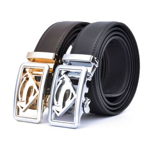 New Fashion Sports Wszechstronny pasek ze skóry bydlęcej Męski pasek Superman Automatyczna klamra Business Leisure Belt