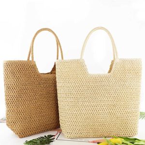 Evening Bags Casual Str Woven Handbags Summer Beach Women Shoulder Underarm Bags Large Capacity Shopping Tote Lady Vacation Shoulder Bags T221022