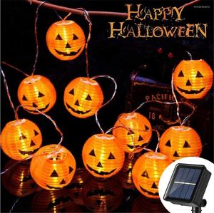 Strings Solar Powered LED Halloween Pumpkin String Lights Waterproof Garden Lantern Light Outdoor Decoration Fairy For Party Decor