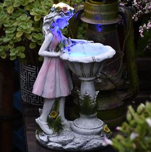Solar Garden Lights Fairy Staty Outdoor Waterproof Angel Figurine Garden Decorative Ornament Lamp For Gardens Backyard