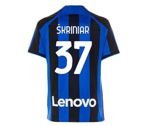 Maglie da calcio interno 23 24 Maglia Milano Lautaro Skriniar Barella Football Shirts Kit Kit 2023 2024 Bastoni Gosens Dzeko Brozovic de Vrij Jersey