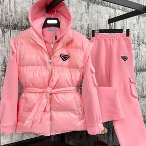 Prado Women Winter P Trailsuits höchste Blumenjacke und Hosen Trouse Sport Slim for Lady mit Buchstaben Reißverschluss Frühling Herbst Hoodie Sets