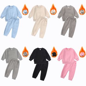 Autumn And Winter Sweatshirt Children's Sets Sweater Trousers Boys And Girls Sports Leisure Thickening Two-piece Set