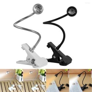 Clip-on USB Flexible Reading LED Light Beside Bed Desk Table Lamp For Bedroom Living Room Office