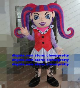 Vampirina Girl Vampire Girls Mascot Traje adulto desenho animado Toço de caráter terno Hilariante Funny Conference Apresentação ZZ7641