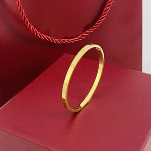 4mm Titanium Steel Cuff Bracelet Gold Silver And Rose Woman Man Luxury Bangle Couple Jewelry Perfect Lover Gift No Box RR