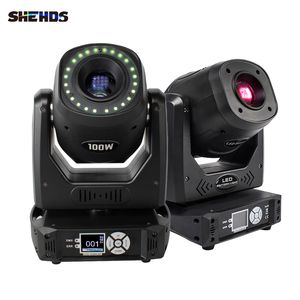 Shehds 100W LED -plats Gobo Beam Moving Head Lighting med 6 Prism DMX för DISCOS DJ Bar